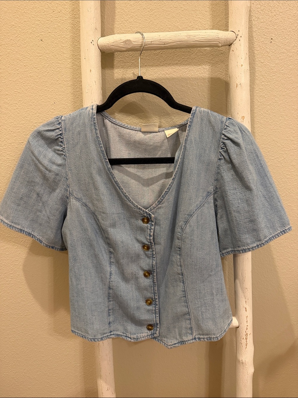 Levi's Light Blue Denim Crop Top NWOT